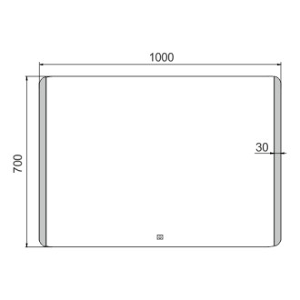 Nimco ZP 17004V LED zrcadlo 1000x700 s dotykovým senzorem