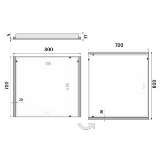 Nimco ZP 11003 LED zrcadlo 800x700