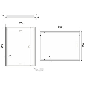 Nimco ZP 11002 LED zrcadlo 600x800