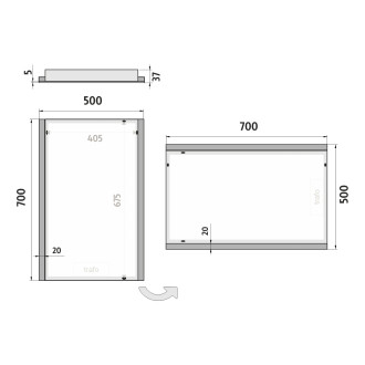 Nimco ZP 11001 LED zrcadlo 500x700