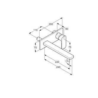 KLUDI-RENON 2-OTV. NAST. BATERIE  240 MM  PRO 38241 422450575