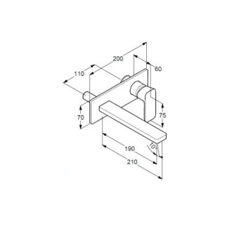 KLUDI-RENON 2-OTV. NAST. BATERIE  210 MM BILY MAT  PRO 38241 422445375