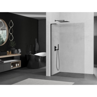 Mexen Kyoto L Walk-in sprchová stěna 75 x 200 cm, transparentní, černá - 800-075-103-70-00