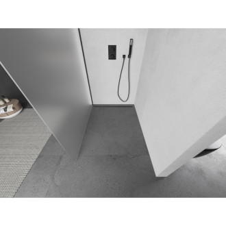 Mexen Kyoto L Walk-in sprchová stěna 100 x 200 cm, mráz, černá - 800-100-103-70-30