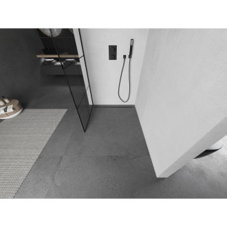 Mexen Kyoto L Walk-in sprchová stěna 70 x 200 cm, černý vzor, černá - 800-070-103-70-77