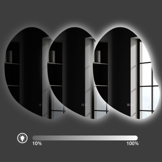 REA Zrcadlo LED 80x60cm Cloud C HOM-05504