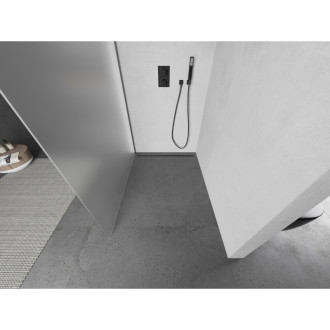 Mexen Kioto L Walk-in sprchová stěna 100 x 200 cm, mráz, pistolový kov - 800-100-103-95-30