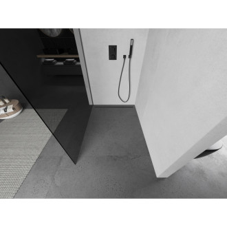 Mexen Kioto L Walk-in sprchová stěna 100 x 200 cm, grafit, pistolový kov 800-100-103-95-40