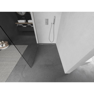Mexen Kioto L Walk-in sprchová stěna 65x200, transp., kartáč. nikl 800-065-103-97-00