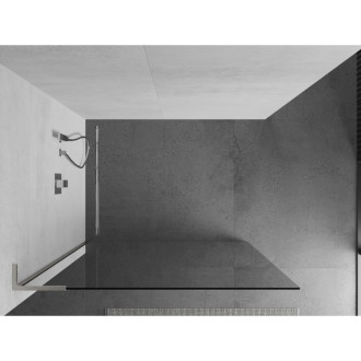 Mexen Kioto L Walk-in sprchová stěna 65x200, transp., kartáč. nikl 800-065-103-97-00