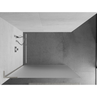 Mexen Kyoto L Walk-in sprchová stěna 70 x 200 cm, mráz, kartáčovaný nikl 800-070-103-97-30