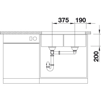 Blanco SUBLINE 350/350-U, dřez pod desku, bez odtokové sady bílá soft silgranit 527828