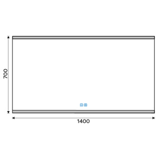 Nimco LED zrcadlo 1400x700 se dvěma dotykovými senzory ZP 12008VX