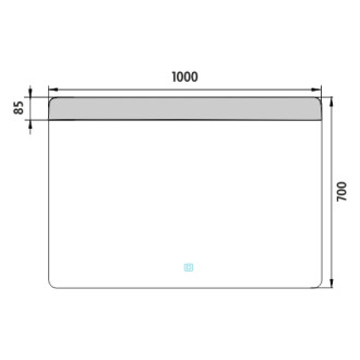 Nimco ZP 23004V LED zrcadlo 1000x700 s dotykovým senzorem