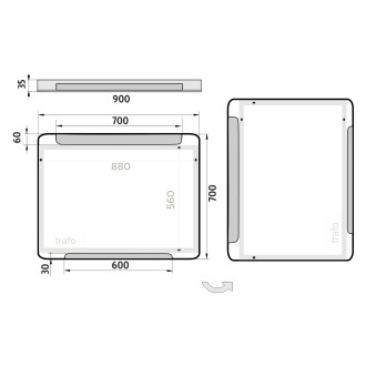 Nimco ZP 22019 LED zrcadlo 900x700