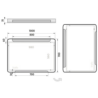 Nimco ZP 22004 LED zrcadlo 1000x700