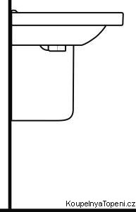 JIKA Cubito umyvadlo 65x48,5 otvor pro baterii, bílá H8104240001041