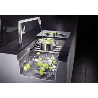 Blanco ETAGON 500-U bez odtokové sady dřez pod desku, tartufo silgranit 527761