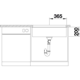 Blanco ETAGON 700-U bez odtokové sady dřez pod desku, šedá skála silgranit 527766
