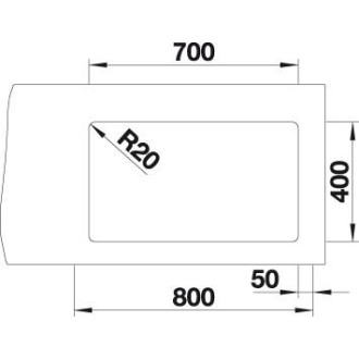 Blanco ETAGON 700-U bez odtokové sady dřez pod desku, bílá soft silgranit 527764