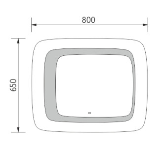 Nimco ZP 7001-S LED zrcadlo se senzorem 650x800