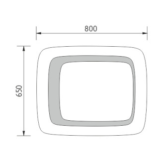 Nimco ZP 7001 LED zrcadlo 650x800