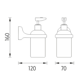 Nimco Monolit MO 4031C-P-26 Dávkovač tekutého mýdla, pumpička plast