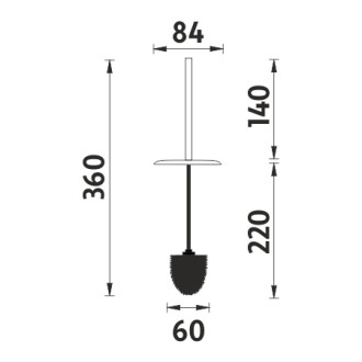 Nimco NIMCO 1178W-26 toaletní WC kartáč S KRYTKOU 1178W-26