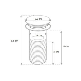 MEXEN Výpusť click-clack, s přepadem, růžové zlato 79920-60