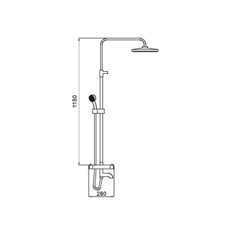 MEXEN AXEL  sprchový set OK. 23 CM 78105-00