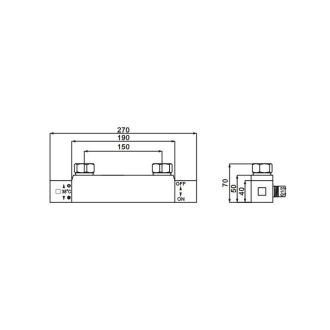 MEXEN CUBE Black sprchová baterie-termostatická 77200-70