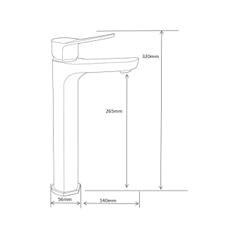MEXEN LERMA baterie umyvadlová, vysoká, chrom 74310-00