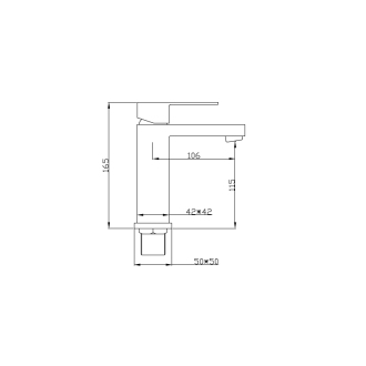 MEXEN CUBE umyvadlová baterie, chrom 72900-00