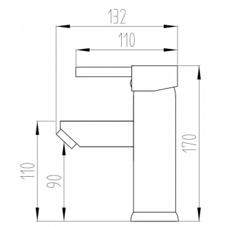 MEXEN LUA umyvadlová baterie, chrom  72801-00