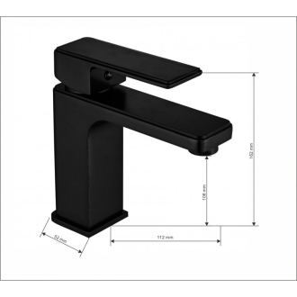 MEXEN MINO Black umyvadlová baterie 72400-70