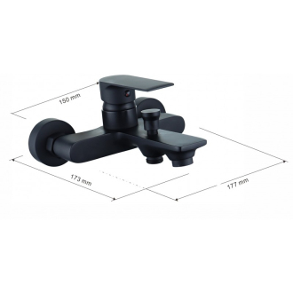 MEXEN ROYO Black vanová baterie 72230-70