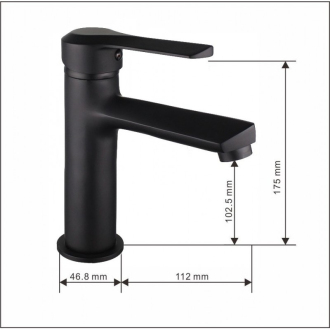 MEXEN SABRE Black umyvadlová baterie 72100-70