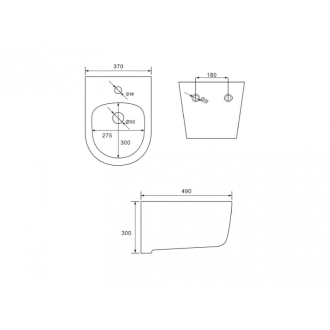 MEXEN CARMEN závěsný bidet 49 cm 35884900