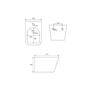 MEXEN TEO BIDET závěsný bidet 51 cm 35855100
