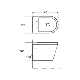 MEXEN RICO BIDET závěsný bidet 48 cm 35724800