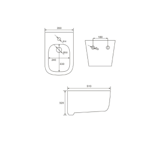MEXEN STELLA BIDET závěsný bidet 51 cm 35685100