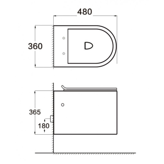 MEXEN SOFIA BLACK závěsný bidet 48 cm 35544870