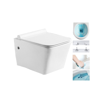 MEXEN CUBE RIMLESS SLIM závěsný klozet DUROPLAST 30924000