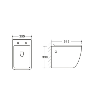 MEXEN VEGA RIMLESS SLIM závěsný klozet DUROPLAST 30654000