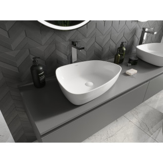 Mexen Ono umyvadlo na desku z konglomerátu 51 x 39 cm, bílá - 23045101