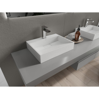 Mexen Ava umyvadlo na desku z konglomerátu 1/O 50 x 38 cm, bílá - 23015001