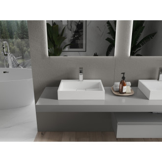 Mexen Ava umyvadlo na desku z konglomerátu 1/O 50 x 38 cm, bílá - 23015001