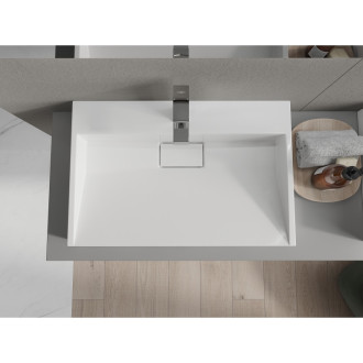 Mexen AVA umyvadlo na desku litý mramor 70 x 46 cm, bílá 23017001