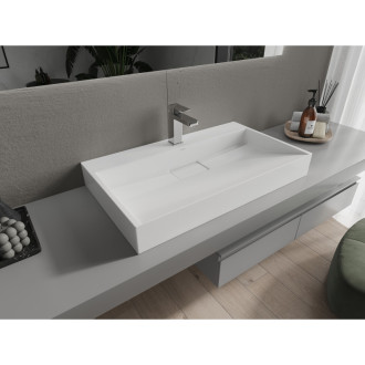 Mexen Ava umyvadlo na desku z konglomerátu 1/O 80 x 46 cm, bílá - 23018001