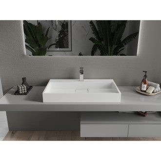 Mexen Ava umyvadlo na desku z konglomerátu 1/O 80 x 46 cm, bílá - 23018001